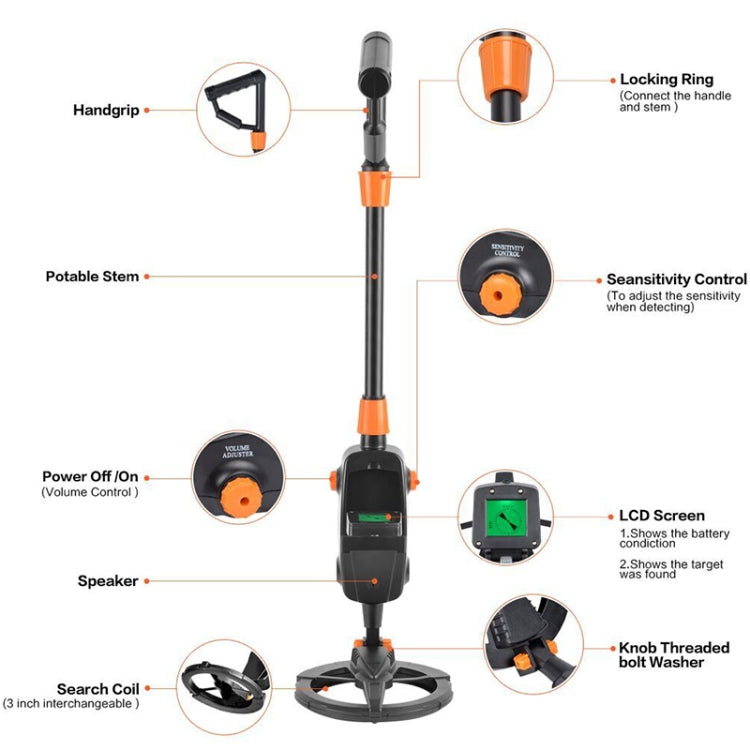 MD1008A Underground Metal Detector Children Toy Detector with LCD Screen, Measuring Range: 10cm - Metal Detector by buy2fix | Online Shopping UK | buy2fix