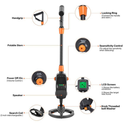 MD1008A Underground Metal Detector Children Toy Detector with LCD Screen, Measuring Range: 10cm - Metal Detector by buy2fix | Online Shopping UK | buy2fix