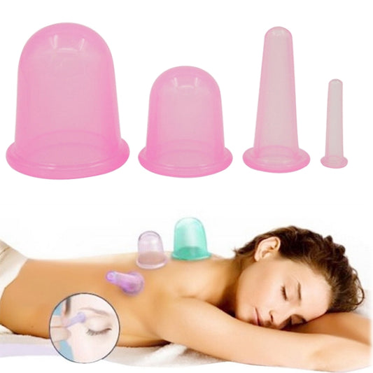 4 in 1 Health Care Body Massage Vacuum Silicone Cupping Cups,Random Color Delivery - Cupping & Moxibustion by buy2fix | Online Shopping UK | buy2fix