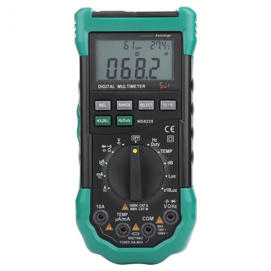 BSIDE MS8229 multimètre numérique LUX compteur de bruit testeur de température et d'humidité