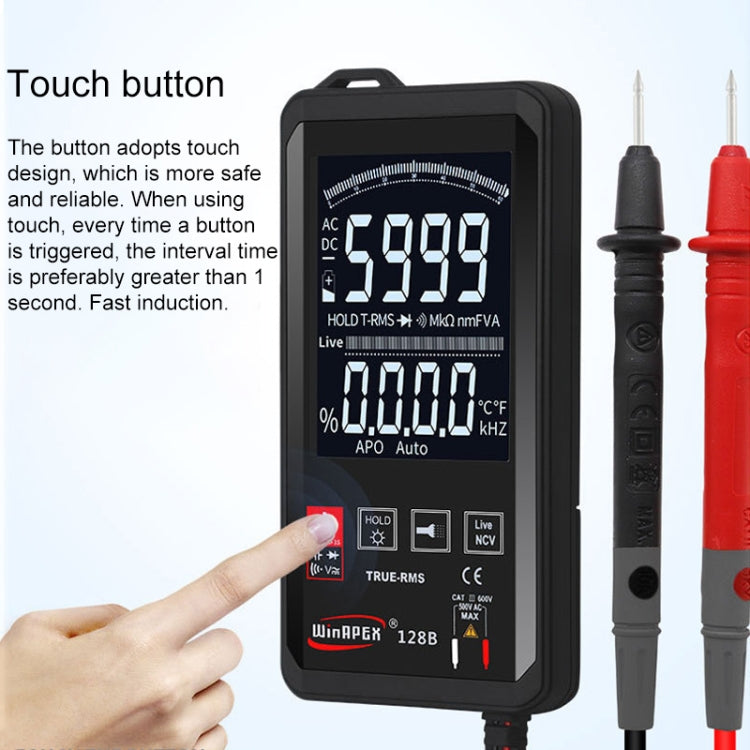 HY128A Conventional Screen Ultra-thin Touch Smart Digital Multimeter Fully Automatic High Precision True Effective Value Multimeter - Digital Multimeter by buy2fix | Online Shopping UK | buy2fix