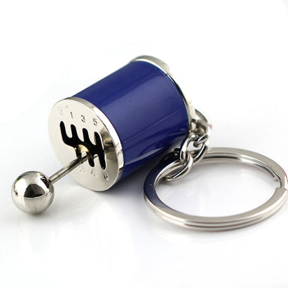 Six-speed Manual Shift Gear Keychain Key Ring Holder(Blue) by buy2fix