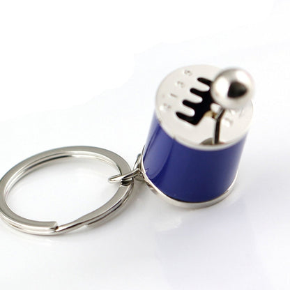Six-speed Manual Shift Gear Keychain Key Ring Holder(Blue) by buy2fix