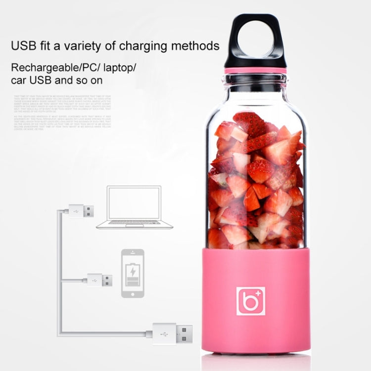 Bingo 500ml Mini Portable USB Rechargeable Electric Juicer Cup  Juicer Blender, 22000 Revolutions Per Minute(Pink) - Electric juicers by buy2fix | Online Shopping UK | buy2fix