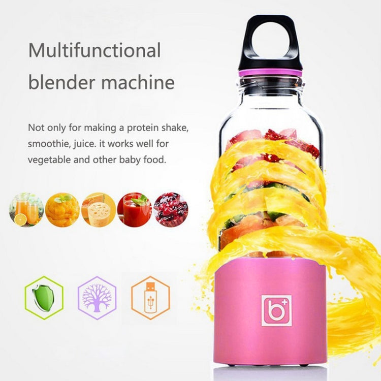 Bingo 500ml Mini Portable USB Rechargeable Electric Juicer Cup  Juicer Blender, 22000 Revolutions Per Minute(Pink) - Electric juicers by buy2fix | Online Shopping UK | buy2fix