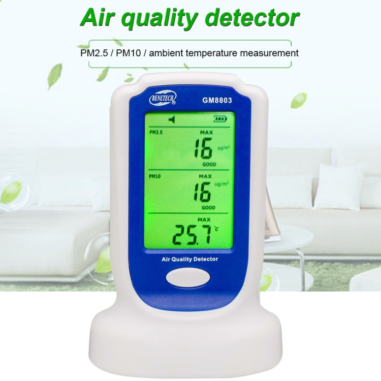 BENETECH GM8803 Home Indoor Air Quality Detector Haze Smog Tester PM2.5 PM10 Gas Analyzers - Air & Water Quality Tester by BENETECH | Online Shopping UK | buy2fix