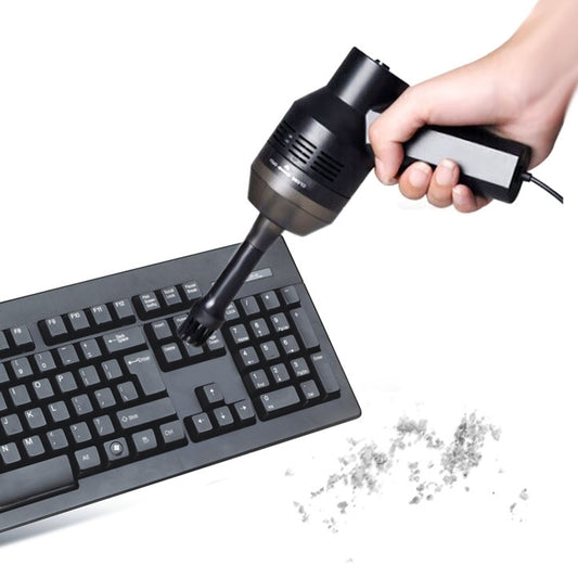 HK-6019A 3.5W Portable USB Powerful Suction Cleaner Computer Keyboard Brush Nozzle Dust Collector Handheld Sucker Clean Kit for Cleaning Laptop PC / Pets, USB Cable Length: 1.8m, DC 5V(Black) by buy2fix