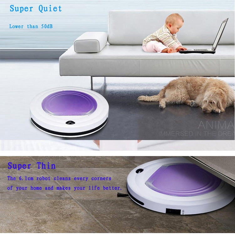 TOCOOL TC-350 Smart Vacuum Cleaner Household Sweeping Cleaning Robot with Remote Control(Purple) by TOCOOL