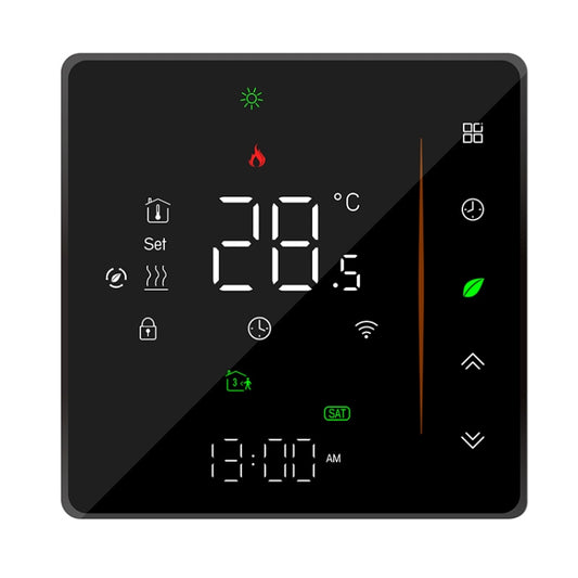 BHT-006GCLW 95-240V AC 5A Smart Home Heating Thermostat for EU Box, Control Boiler Heating with Only Internal Sensor, WiFi (Black) - Thermostat & Thermometer by buy2fix | Online Shopping UK | buy2fix