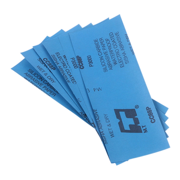 10pcs Grit 8000 Wet And Dry Polishing Grinding Sandpaper，Size: 23 x 9cm (Blue) - Abrasive Tools & Accessories by buy2fix | Online Shopping UK | buy2fix
