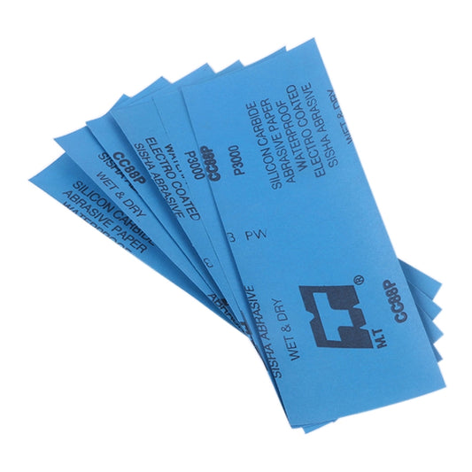 10pcs Grit 8000 Wet And Dry Polishing Grinding Sandpaper，Size: 23 x 9cm (Blue) - Abrasive Tools & Accessories by buy2fix | Online Shopping UK | buy2fix