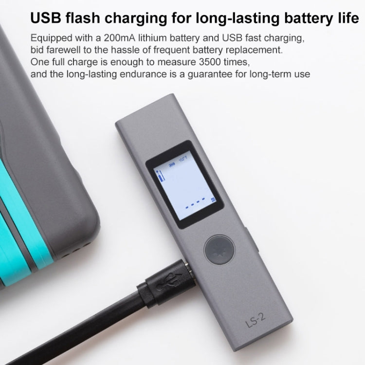 LS-2 25m Rechargeable LCD Digital Laser Rangefinder Distance Meter by buy2fix