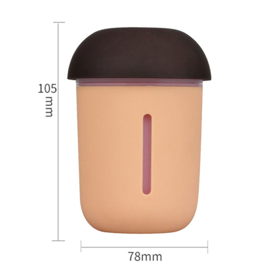 3 in 1 Multi-function USB Charge Mushroom Shape Electric Aroma Essential Ultrasonic Aromatherapy Cool Mist Humidifier with Extended USB Port(Coffee) - Air Purifiers & Accessories by buy2fix | Online Shopping UK | buy2fix