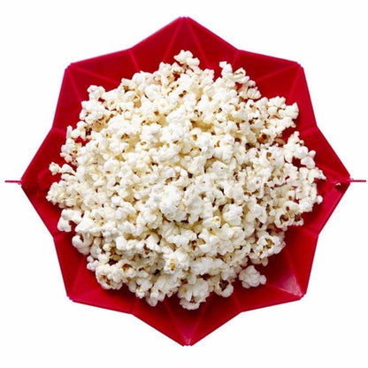 2 PCS Creative Foldable Silicone Microwave Popcorn Maker(Red) - Popcorn Machiner by buy2fix | Online Shopping UK | buy2fix