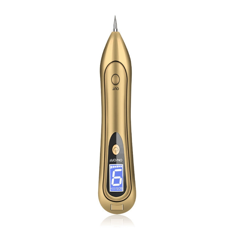 SONGSUN X2 Professional Portable Skin Spot Tattoo Freckle Removal Machine Mole Dot Removing Laser Plasma Beauty Care Pen with LCD Display Screen & 9 Gears Adjustment(Gold) - Beauty Instrument by buy2fix | Online Shopping UK | buy2fix