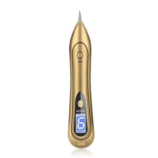 SONGSUN X2 Professional Portable Skin Spot Tattoo Freckle Removal Machine Mole Dot Removing Laser Plasma Beauty Care Pen with LCD Display Screen & 9 Gears Adjustment(Gold) - Beauty Instrument by buy2fix | Online Shopping UK | buy2fix