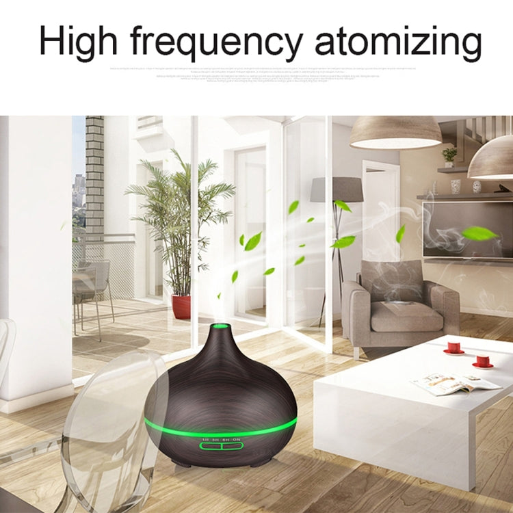 W350 14W 300ML Wood Grain Aromatherapy Air Purifier Humidifier with LED Light for Office / Home Room(Coffee) - Air Purifiers & Accessories by buy2fix | Online Shopping UK | buy2fix