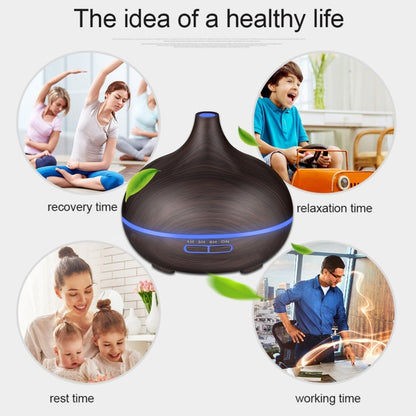 W350 14W 300ML Wood Grain Aromatherapy Air Purifier Humidifier with LED Light for Office / Home Room(Coffee) - Air Purifiers & Accessories by buy2fix | Online Shopping UK | buy2fix