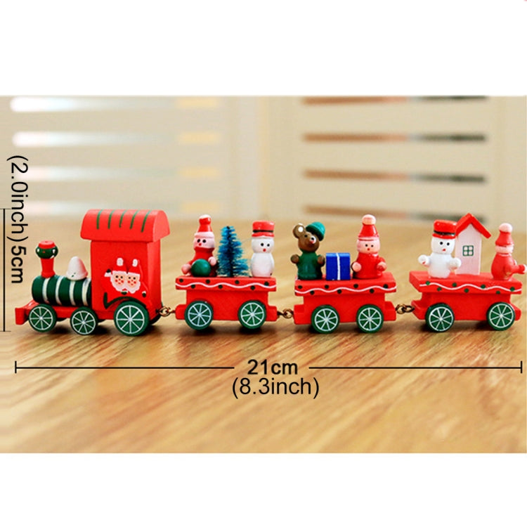 Christmas Dinner Table Decoration, Wooden Trains Children Kindergarten Christmas Decoration Ornaments Gifts (White) - Christmas Ornaments by buy2fix | Online Shopping UK | buy2fix
