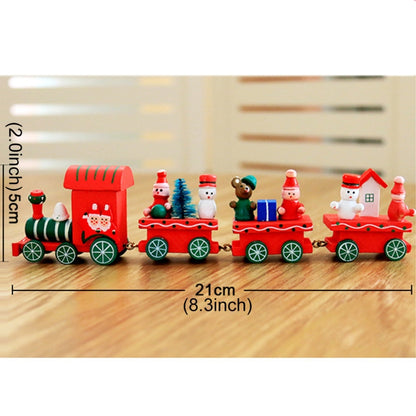 Christmas Dinner Table Decoration, Wooden Trains Children Kindergarten Christmas Decoration Ornaments Gifts (White) - Christmas Ornaments by buy2fix | Online Shopping UK | buy2fix