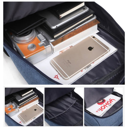 Universal Multi-Function Oxford Cloth Laptop Computer Shoulders Bag Business Backpack Students Bag, Size: 42x30x11cm, For 15.6 inch and Below Macbook, Samsung, Lenovo, Sony, DELL Alienware, CHUWI, ASUS, HP(Blue) by buy2fix