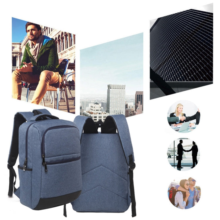 Universal Multi-Function Oxford Cloth Laptop Computer Shoulders Bag Business Backpack Students Bag, Size: 42x30x11cm, For 15.6 inch and Below Macbook, Samsung, Lenovo, Sony, DELL Alienware, CHUWI, ASUS, HP(Blue) by buy2fix