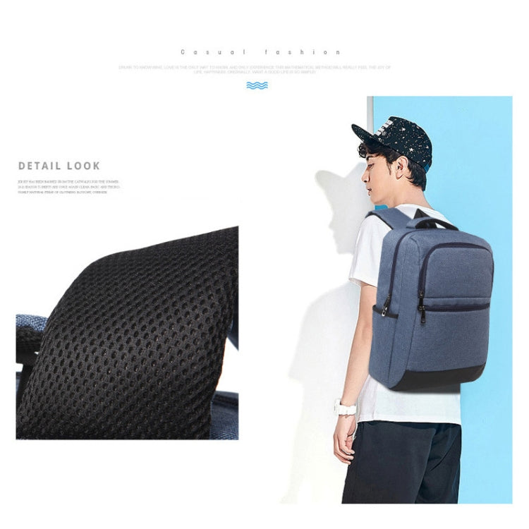 Universal Multi-Function Oxford Cloth Laptop Computer Shoulders Bag Business Backpack Students Bag, Size: 42x30x11cm, For 15.6 inch and Below Macbook, Samsung, Lenovo, Sony, DELL Alienware, CHUWI, ASUS, HP(Blue) by buy2fix