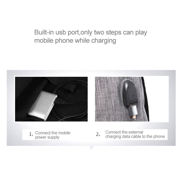 Universal Multi-Function Oxford Cloth Laptop Shoulders Bag Backpack with External USB Charging Port, Size: 45x31x16cm, For 15.6 inch and Below Macbook, Samsung, Lenovo, Sony, DELL Alienware, CHUWI, ASUS, HP(Blue) by buy2fix