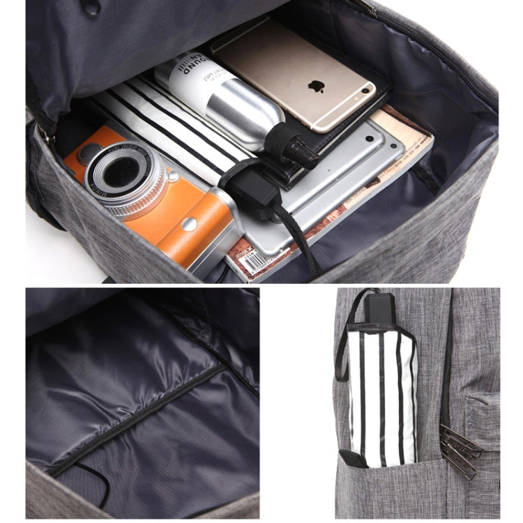 Universal Multi-Function Oxford Cloth Laptop Shoulders Bag Backpack with External USB Charging Port, Size: 45x31x16cm, For 15.6 inch and Below Macbook, Samsung, Lenovo, Sony, DELL Alienware, CHUWI, ASUS, HP(Blue) by buy2fix