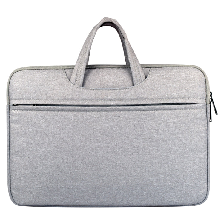 Breathable Wear-resistant Shoulder Handheld Zipper Laptop Bag, For 15.6 inch and Below Macbook, Samsung, Lenovo, Sony, DELL Alienware, CHUWI, ASUS, HP (Grey) - 15.6 - 17 inch by buy2fix | Online Shopping UK | buy2fix
