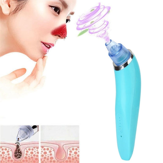 5W 1A Multi-function Blackhead Extractor Pore Cleanser with Four Probes (Blue) - Beauty Instrument by buy2fix | Online Shopping UK | buy2fix