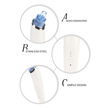 5W 1A Multi-function Blackhead Extractor Pore Cleanser with Four Probes (Blue) - Beauty Instrument by buy2fix | Online Shopping UK | buy2fix