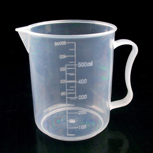 500ml Thin Section PP Plastic Flask Digital Measuring Cup Cylinder Scale Measure Glass Lab Laboratory Tools(Transparent) - Gadgets by buy2fix | Online Shopping UK | buy2fix