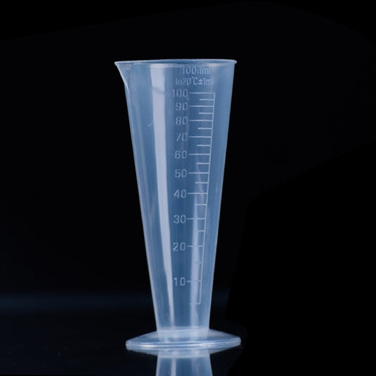 10 PCS 100ml Food Grade PP Plastic Flask Digital Cone Measuring Cup Cylinder Scale Measure Glass Lab Laboratory Tools(Transparent) - Gadgets by buy2fix | Online Shopping UK | buy2fix