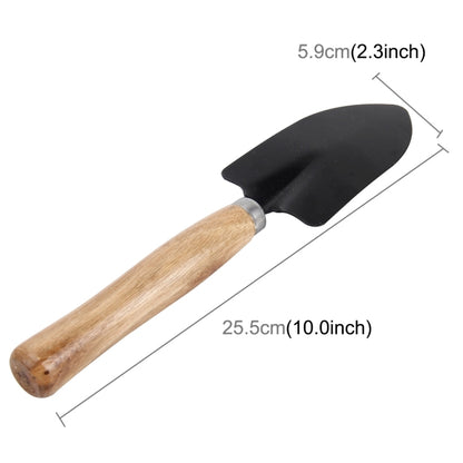 Rake Shovel Digging Trowel 3 in 1  Wooden Handle Metal Head Mini Garden Plant Tool Gardening Tool Garden Flower Tools Garden Tools Combination Set - Garden Hand Tools by buy2fix | Online Shopping UK | buy2fix