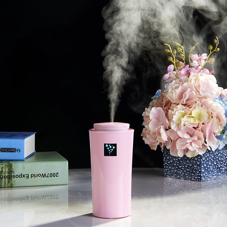 Small-3 2W Humidifier Moisture Meter Moisturizing Instrument with LED Night Light, Water Tank Capacity: 260ml(Pink) - Air Purifiers & Accessories by buy2fix | Online Shopping UK | buy2fix
