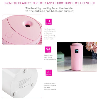 Small-3 2W Humidifier Moisture Meter Moisturizing Instrument with LED Night Light, Water Tank Capacity: 260ml(Pink) - Air Purifiers & Accessories by buy2fix | Online Shopping UK | buy2fix