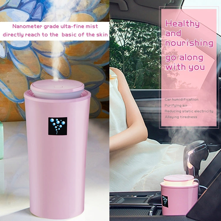 Small-3 2W Humidifier Moisture Meter Moisturizing Instrument with LED Night Light, Water Tank Capacity: 260ml(Pink) - Air Purifiers & Accessories by buy2fix | Online Shopping UK | buy2fix