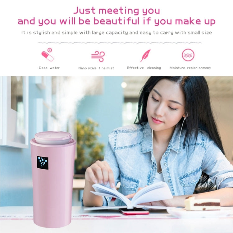Small-3 2W Humidifier Moisture Meter Moisturizing Instrument with LED Night Light, Water Tank Capacity: 260ml(Pink) - Air Purifiers & Accessories by buy2fix | Online Shopping UK | buy2fix