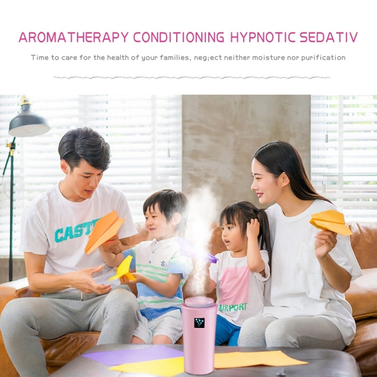 Small-3 2W Humidifier Moisture Meter Moisturizing Instrument with LED Night Light, Water Tank Capacity: 260ml(Pink) - Air Purifiers & Accessories by buy2fix | Online Shopping UK | buy2fix