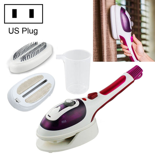 Multifunction Household Handheld Steamer Travel Portable Hand - Held Steam Hanging Hot Machine Ceramic Bottom with Flannelette Brush & Hair Brush & Measuring Cup,US Plug(Purple) - Garment Steamer by buy2fix | Online Shopping UK | buy2fix