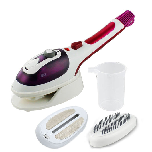 Multifunction Household Handheld Steamer Travel Portable Hand - Held Steam Hanging Hot Machine Ceramic Bottom with Flannelette Brush & Hair Brush & Measuring Cup,US Plug(Purple) - Garment Steamer by buy2fix | Online Shopping UK | buy2fix