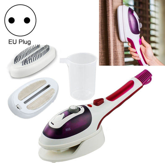 Multifunction Household Handheld Steamer Travel Portable Hand - Held Steam Hanging Hot Machine Ceramic Bottom with Flannelette Brush & Hair Brush & Measuring Cup,EU Plug(Purple) - Garment Steamer by buy2fix | Online Shopping UK | buy2fix