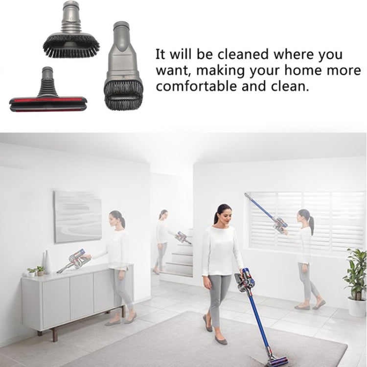 XD969 3 in 1 Round Brush + Stiff Brush + Bed Brush for Dyson Vacuum Cleaner - For Dyson Accessories by buy2fix | Online Shopping UK | buy2fix