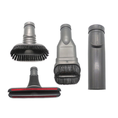 XD973 4 in 1 Round Brush + Stiff Brush + Bed Brush + Connector for Dyson Vacuum Cleaner Parts Kits - For Dyson Accessories by buy2fix | Online Shopping UK | buy2fix