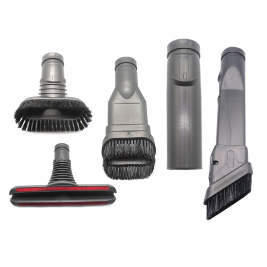 XD974 5 in 1 Round Brush + 2 x Stiff Brush  + Bed Brush + Connector for Dyson Vacuum Cleaner Parts Kits - For Dyson Accessories by buy2fix | Online Shopping UK | buy2fix