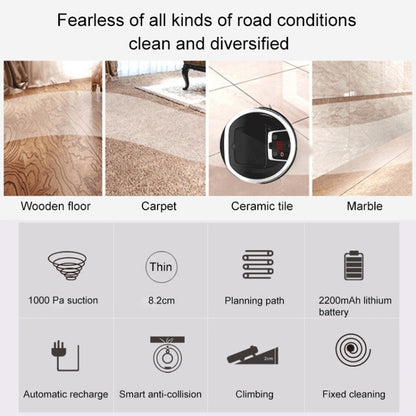 FD-3RSW(IIB)CS 1000Pa Large Suction Smart Household Vacuum Cleaner Clean Robot by buy2fix