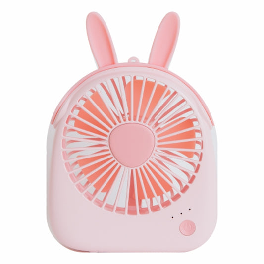 WT-F14 1200 mAh Rabbit Shape Mini Portable Fan with 3 Speed Control(Pink) by buy2fix