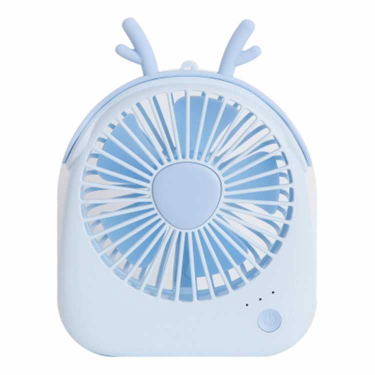 WT-F14 1200 mAh Deer Shape Mini Portable Fan with 3 Speed Control(Blue) by buy2fix