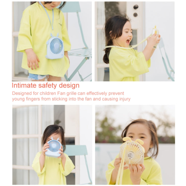 WT-F14 1200 mAh Deer Shape Mini Portable Fan with 3 Speed Control(Blue) by buy2fix